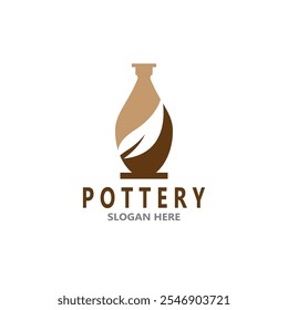 Pottery art studio vector template illustration