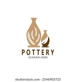 Pottery art studio vector template illustration