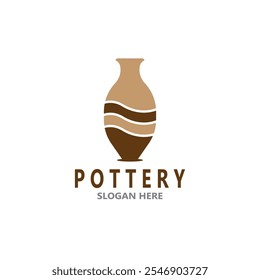 Pottery art studio vector template illustration