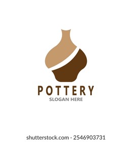 Pottery art studio vector template illustration