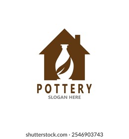 Pottery art studio vector template illustration