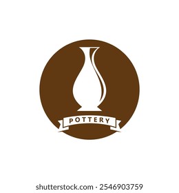 Pottery art studio vector template illustration