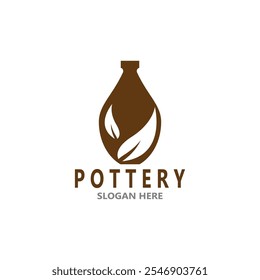 Pottery art studio vector template illustration