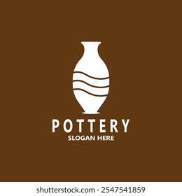 Pottery art studio vector template illustration