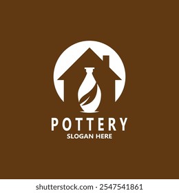 Pottery art studio vector template illustration