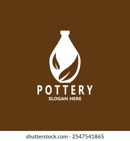 Pottery art studio vector template illustration