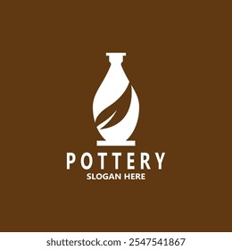 Pottery art studio vector template illustration