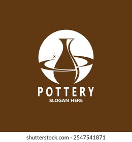 Pottery art studio vector template illustration