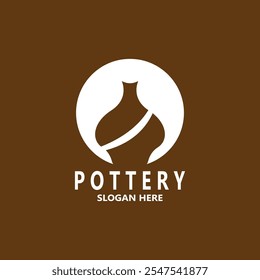 Pottery art studio vector template illustration