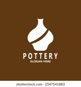 Pottery art studio vector template illustration