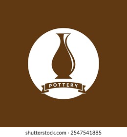 Pottery art studio vector template illustration