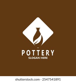 Pottery art studio vector template illustration