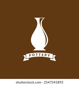 Pottery art studio vector template illustration