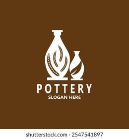 Pottery art studio vector template illustration