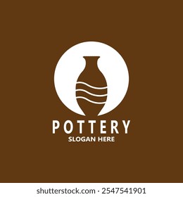 Pottery art studio vector template illustration