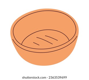 Pottery Bowl Icon Vector Illustration