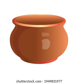 Cerámica, artesanías del suelo, ilustración vectorial, fondo blanco