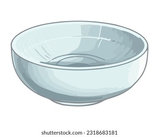 pottery empty bowl design icon isolated