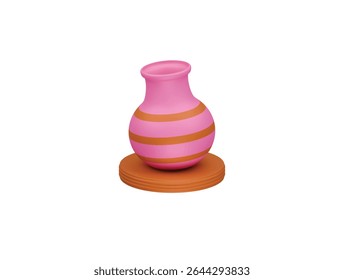 pottery icon 3d illustration render