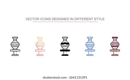 Pottery icon design with white background stock illustration