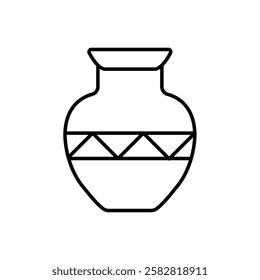 Pottery icon Flat isolated outline sign