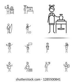 pottery icon. hobbie icons universal set for web and mobile
