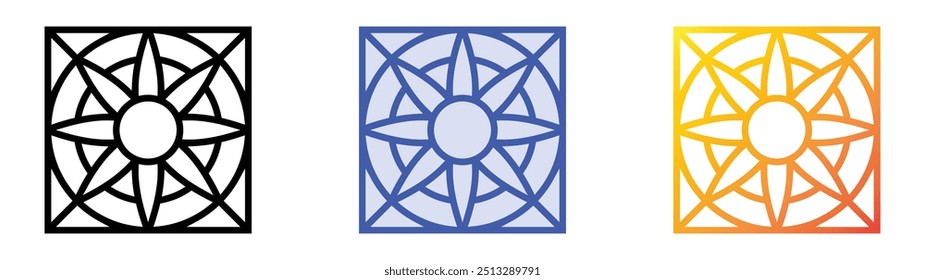 pottery icon. Linear, Blue Fill and Gradient Style Design Isolated On White Background