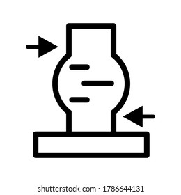 Pottery icon or logo isolated sign symbol vector illustration - high quality black style vector icons
