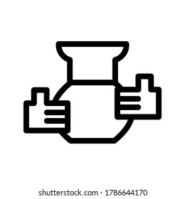 Pottery icon or logo isolated sign symbol vector illustration - high quality black style vector icons
