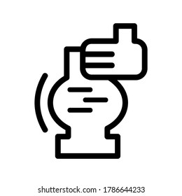 Pottery icon or logo isolated sign symbol vector illustration - high quality black style vector icons
