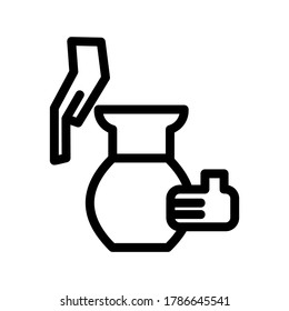 Pottery icon or logo isolated sign symbol vector illustration - high quality black style vector icons
