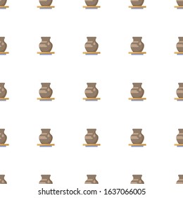 Pottery icon pattern seamless isolated on white background. Editable flat Pottery icon. Pottery icon pattern for web and mobile.
