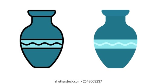 Pottery icon set. ceramic vases sign. for mobile concept and web design. vector illustration on white background