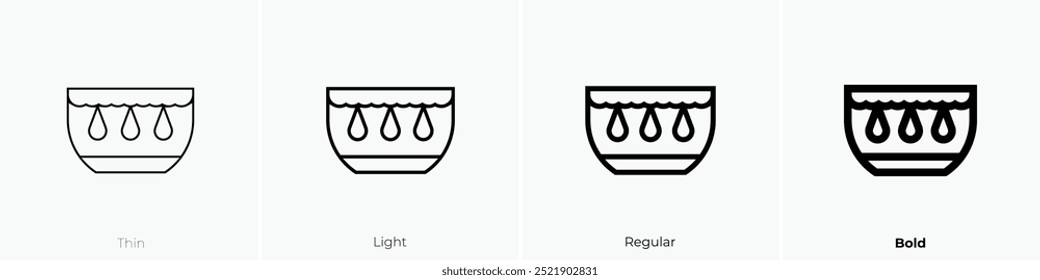 pottery icon. Thin, Light Regular And Bold style design isolated on white background