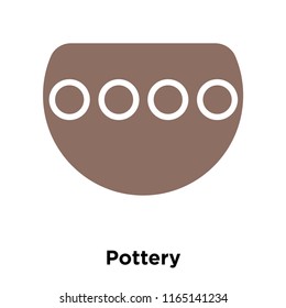 Pottery icon vector isolated on white background, Pottery transparent sign , historical stone age symbols