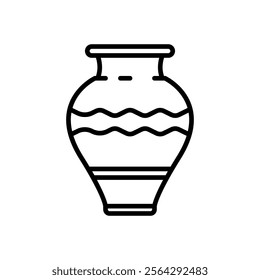 pottery icon vector, line style icon