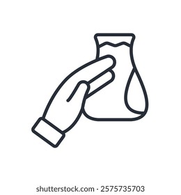 pottery icon. vector.Editable stroke.linear style sign for use web design,logo.Symbol illustration.