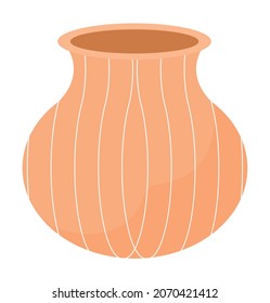 pottery jar design over white