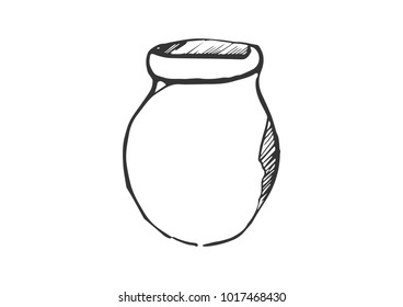 pottery jug doodle icon