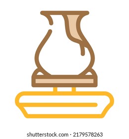 pottery kids club color icon vector. pottery kids club sign. isolated symbol illustration