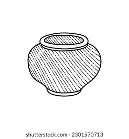 Pottery Line Art Illustration Creative Design