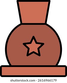 Pottery Line Filled Vector Icon Design