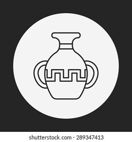 pottery line icon