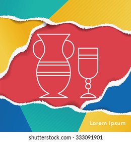 pottery line icon