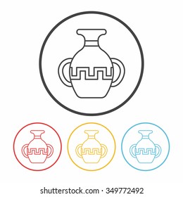 pottery line icon