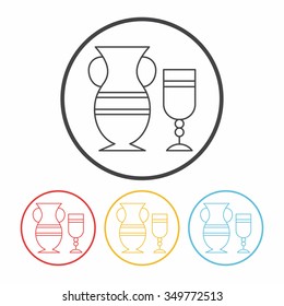 pottery line icon