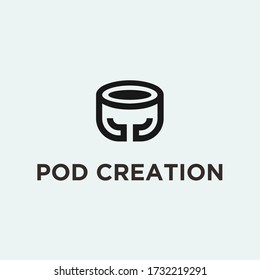pottery logo design vector silhouette illustration on white background