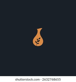 Pottery logo icon flat vector design