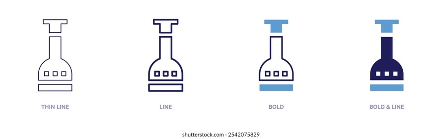 Pottery molds icon in 4 different styles. Thin Line, Line, Bold, and Bold Line. Duotone style. Editable stroke.