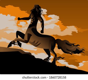 mitología de la alfarería centaur mitad caballo media criatura humana